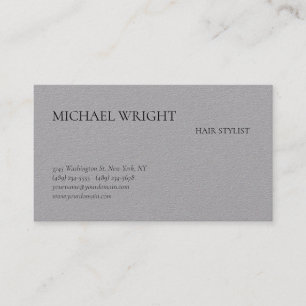 Premium Grey Modern Plain Simple Minimalist Business Card