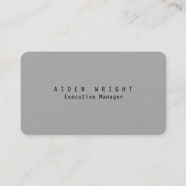 Premium Grey Trendy Stylish Modern Minimalist Business Card (Front)