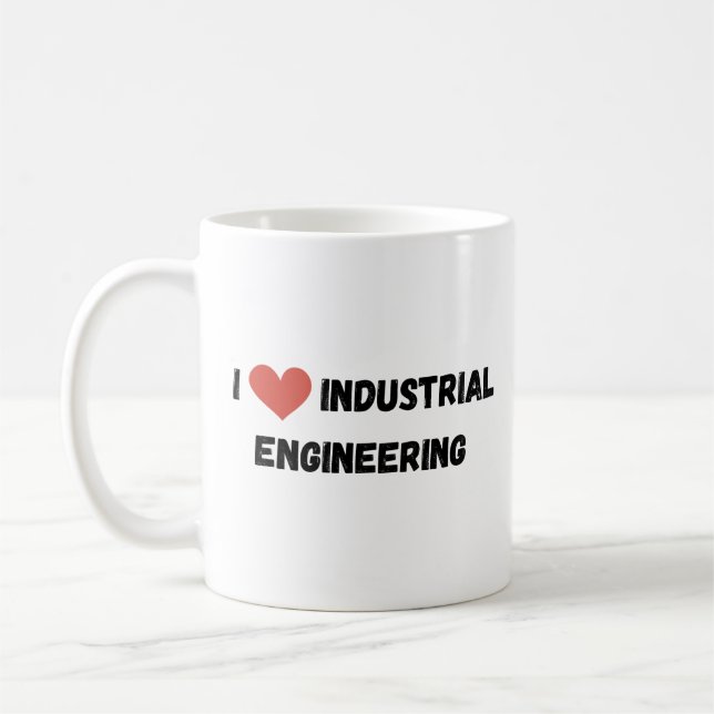 Premium 'I Love Engineering' Jarra: Celebrate Your Coffee Mug (Left)