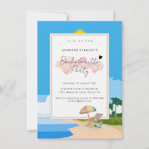 Premium invitations, Beach Bachelorette hens party Invitation