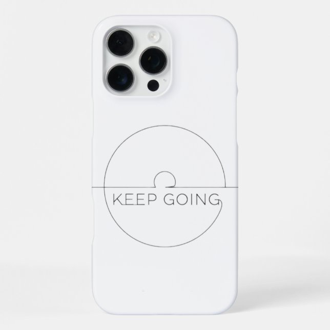 Premium iPhone Case ‘Keep Going’ – Minimalist (Back)