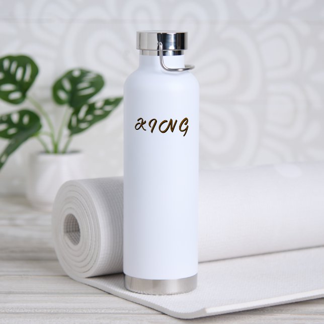 Premium KING Stainless Beverage Container White  Water Bottle (Yoga (Rotated))