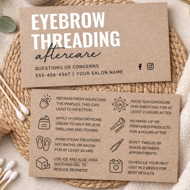 Premium Kraft Simple Eyebrow Threading Aftercare  (Creator Uploaded)