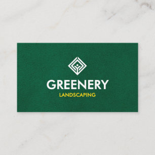 Premium Lawn Care Landscaping Green Simple Business Card