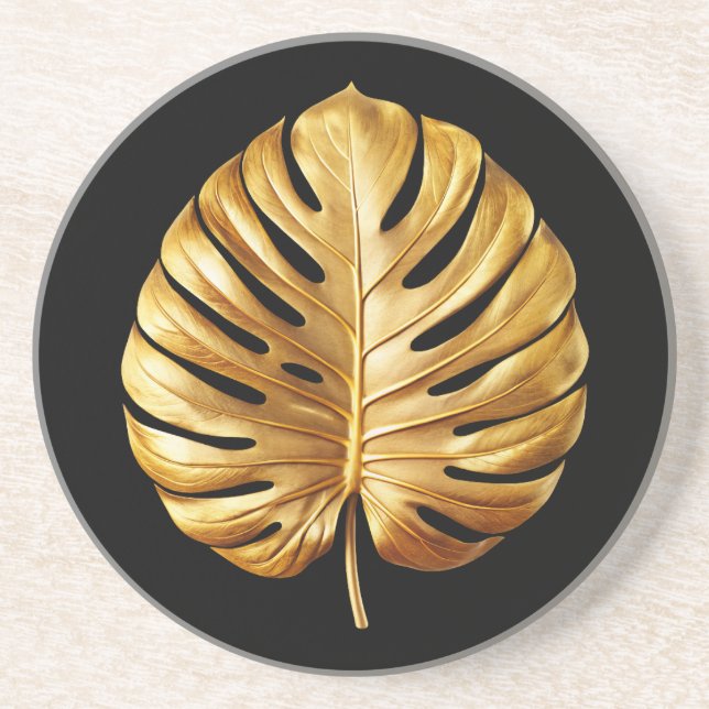 Premium Leaf Coaster (Front)