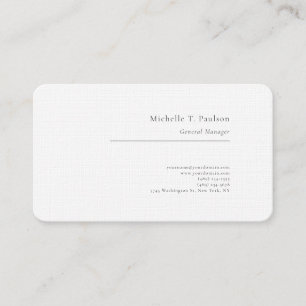 Premium Linen Minimalist Modern Business Card