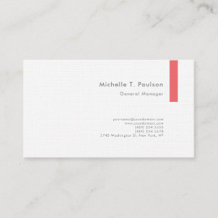 Premium Linen Minimalist Modern Business Card