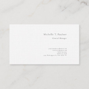 Premium Linen Minimalist Modern Business Card