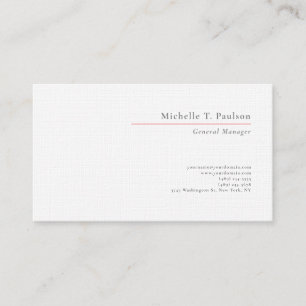Premium Linen Minimalist Modern Business Card