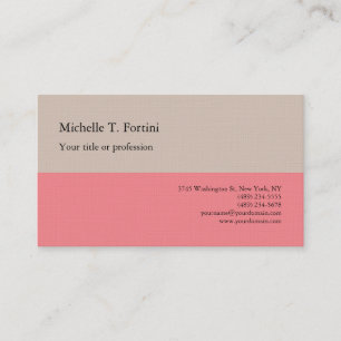 Premium Linen Plain Minimalist Simple Pastel Colou Business Card