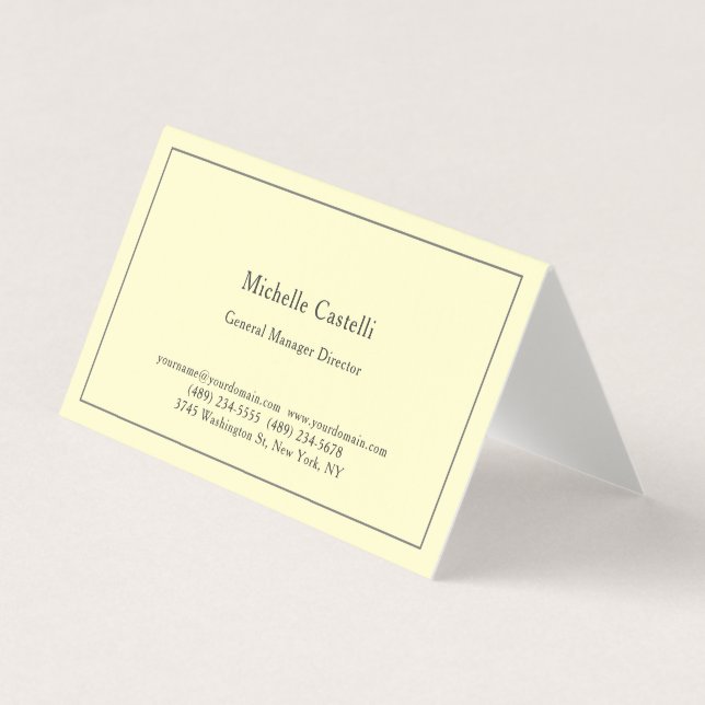 Premium Linen Professional Unique Classical Simple Business Card (Front)
