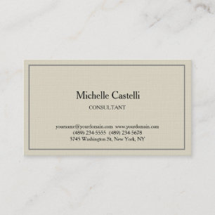 Premium Linen Professional Unique Classical Simple Business Card