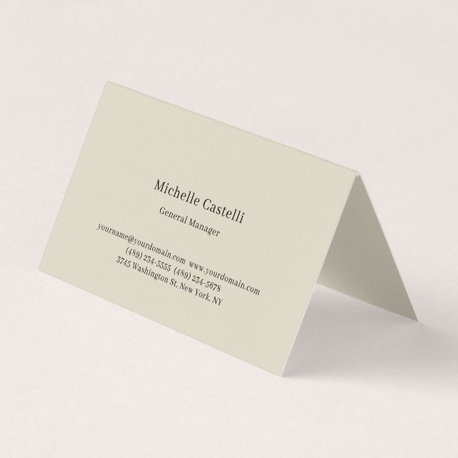Premium Linen Professional Unique Classical Simple Business Card (Front)