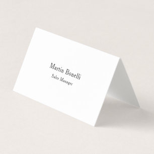 Premium Linen Unique Classical Simple Black White Business Card