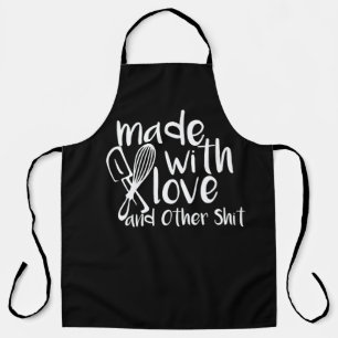 Premium Made with Love Black Chef Aprons, Cooking Apron