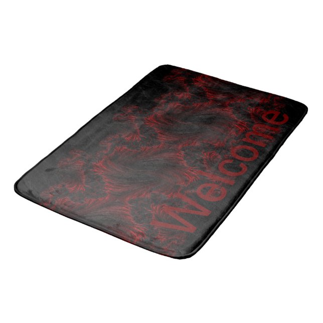 Premium Maroon Welcome Bath Mat (Angled)