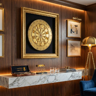 Premium Metallic Golden Design: Luxury Gold Dartboard