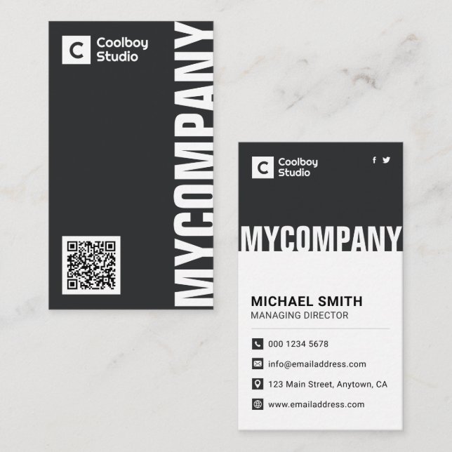 Premium Minimalist & Modern Professional Business Card (Front/Back)
