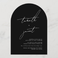 Premium NAMES Stylish Black & White Arch Wedding