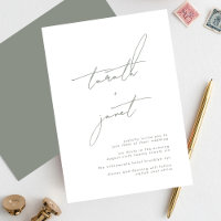 Premium NAMES | Stylish Sage Green White Wedding