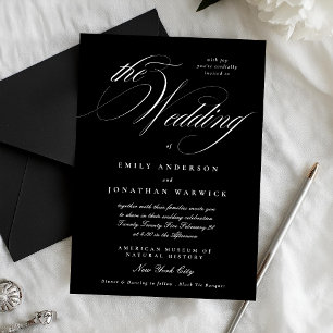 Premium Onyx Elegant Calligraphy The Wedding Invitation