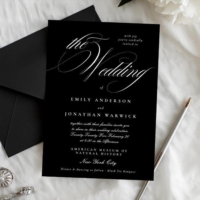 Premium Onyx Elegant Calligraphy The Wedding Invitation (Creator Uploaded)