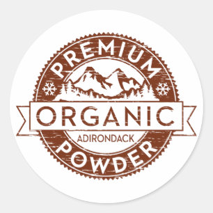 Premium Organic Adirondack Powder Classic Round Sticker