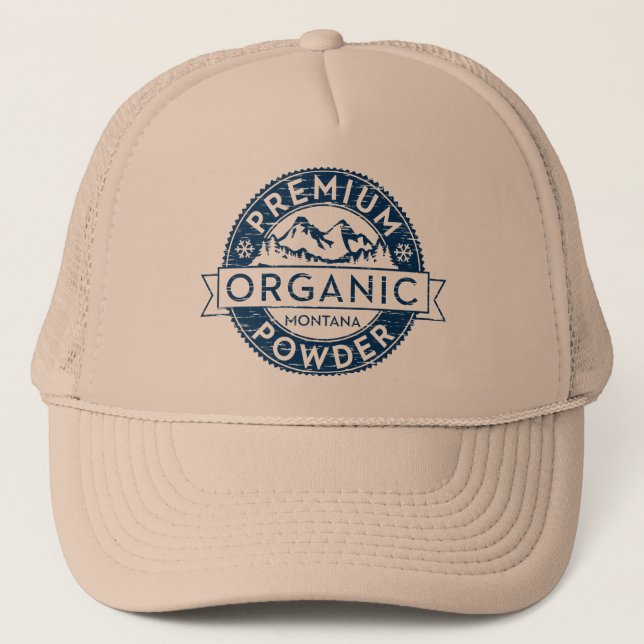 Premium Organic Montana Powder Trucker Hat (Front)