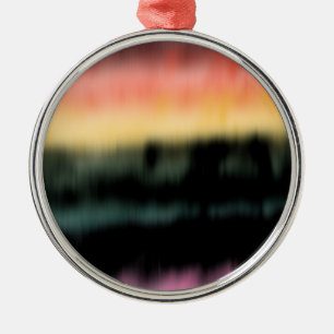 Premium Ornament, Digital Tie Dye Metal Ornament
