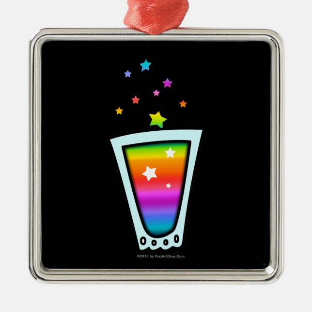 Premium ORNAMENTS - RAINBOW SHOT GLASS (Front)