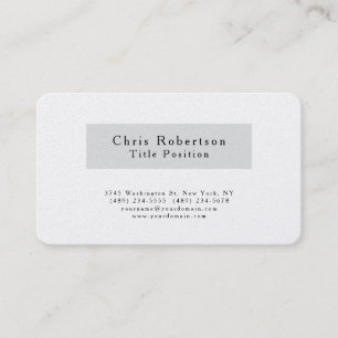 Premium Pearl Black Grey White Charming Minimalist Business Card