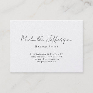 Premium Pearl Black & White Modern Minimalist Chic Business Card