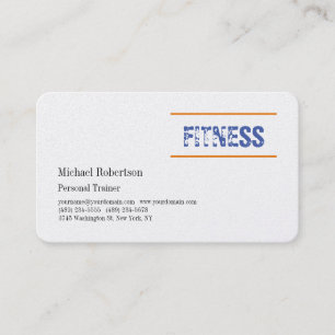 Premium Pearl Fitness Sport Professional Trainer Business Card