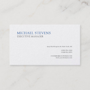 Premium Pearl Modern Elegant Simple Blue White Business Card