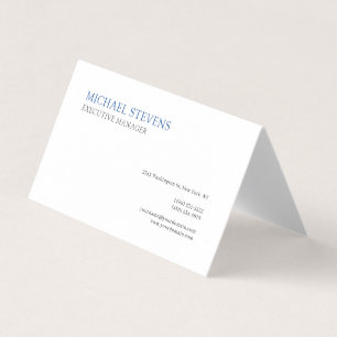 Premium Pearl Modern Elegant Simple Blue White Business Card