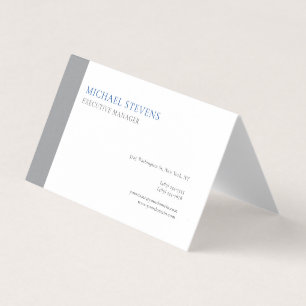 Premium Pearl Modern Elegant Simple Grey White Business Card