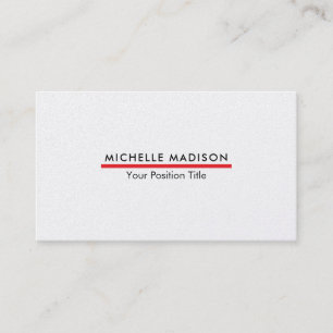 Premium Pearl Trendy Minimalist Professional Plain Business Card