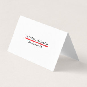 Premium Pearl Trendy Minimalist Professional Plain Business Card