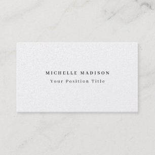 Premium Pearl Trendy Minimalist Professional Plain Business Card