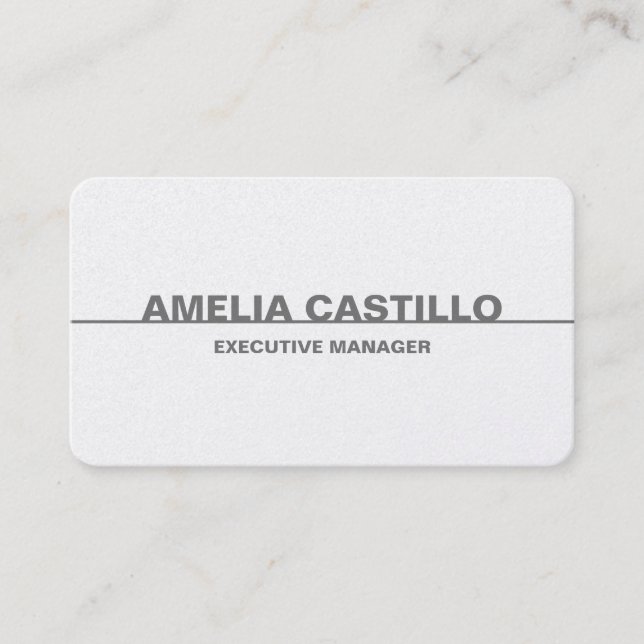 Premium Pearl Trendy Modern Elegant Simple Bold Business Card (Front)