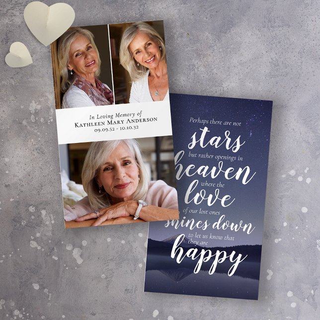 Premium Photo Collage Memorial Prayer Card (Creator Uploaded)