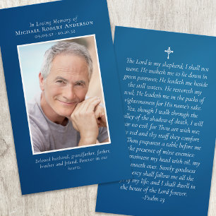 Premium Photo Memorial Prayer Card