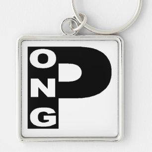 Premium PING PONG Square Keyboard Key Ring