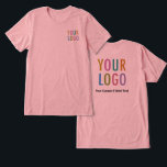 Premium Pink Mauve T-Shirt Custom Logo Unisex Tri-Blend Shirt<br><div class="desc">Easily personalise this Bella Canvas crew neck t-shirt with your own company logo and custom text on the front and back. The premium tri-blend fabric is soft and durable. This is a unisex adult style for women and men. Sold in pink mauve and other colours in adult sizes S to...</div>