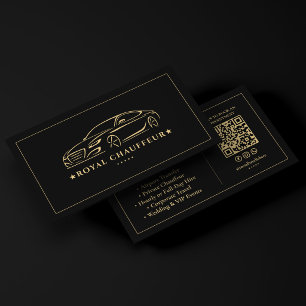 Premium Private Chauffeur Executive Car Black Business Card