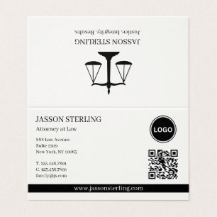 Premium Professional Scale of Justice Contact Business Card