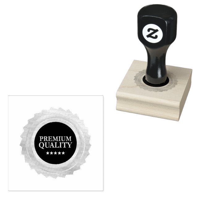 PREMIUM QUALITY Circle Layout Jet Black Ink Sharp  Rubber Stamp (Stamped)