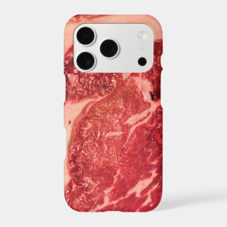 Premium Raw Red Meat | Marbled Steak Macro Photo