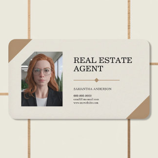 Premium Real Estate Agent with Photo Business Card