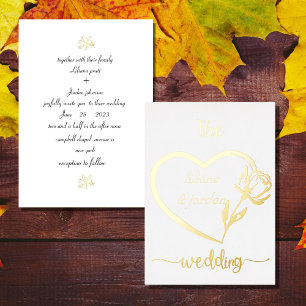  Premium Real Gold Elegant Monogram WHITE  Foil In